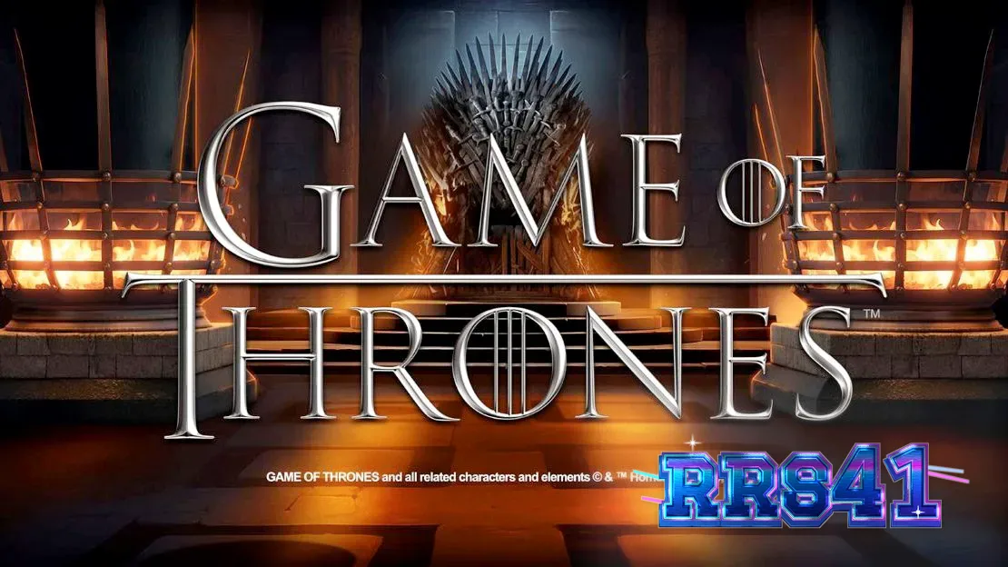 Interface do slot Game of Thrones com elementos temáticos das casas de Westeros